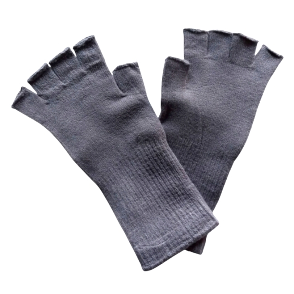 NWOT Premillow Gray Unisex Fingerless, Half Finger, Long Cuff Warm Winter Gloves